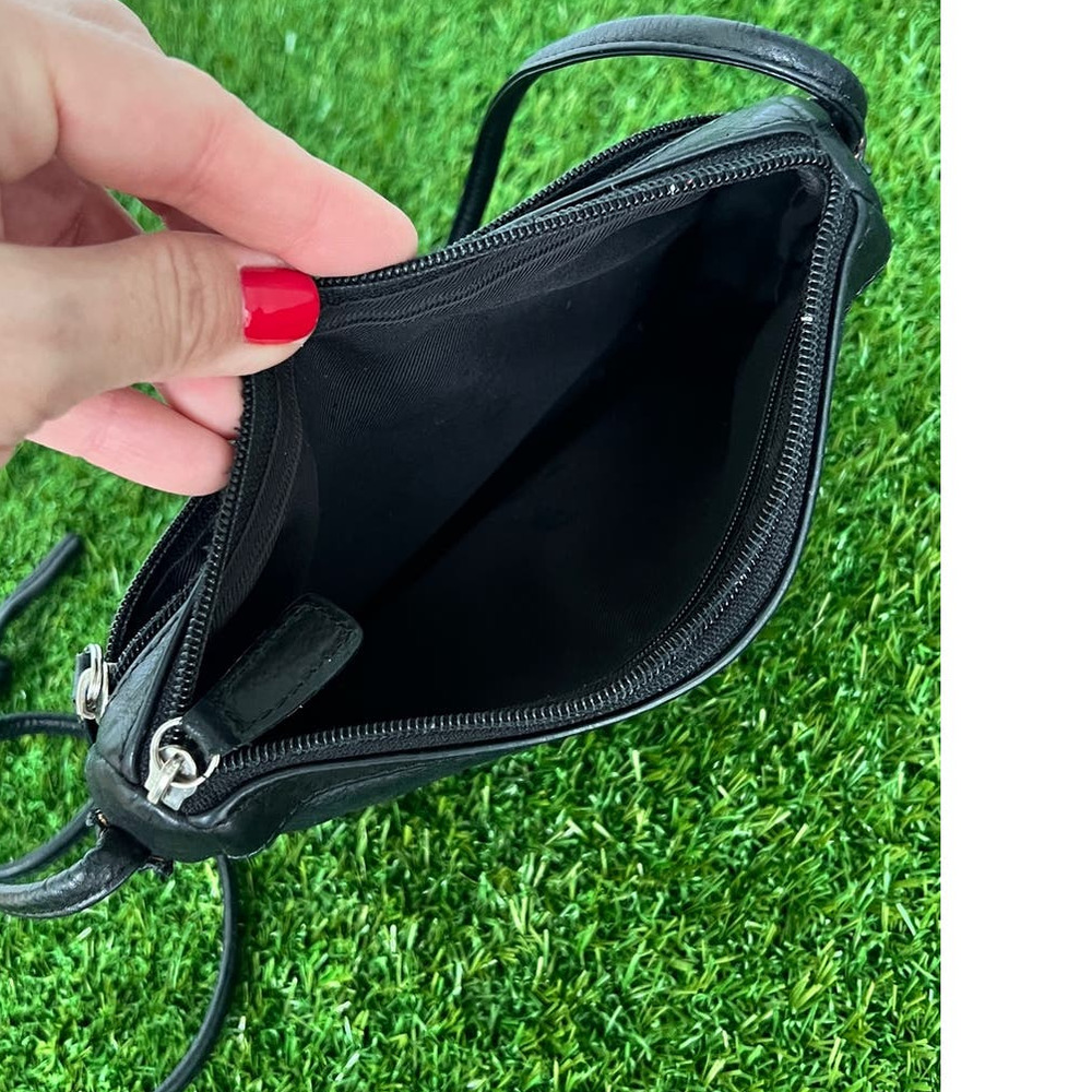 Vintage Fossil Black Genuine Leather Small Shoulder Purse - Picture 7 of 12